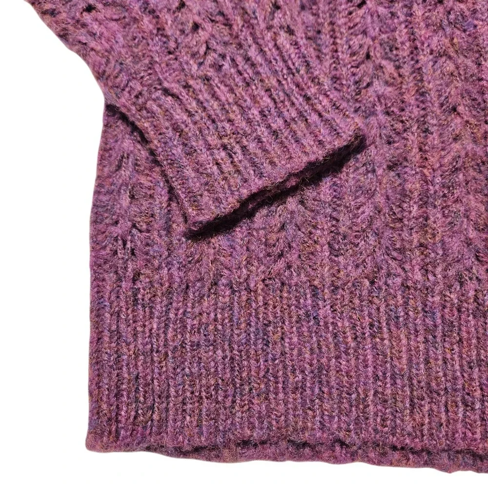 Best Mountain Purple Knit‎ Open Stitch Pullover Sweater Women's Size U